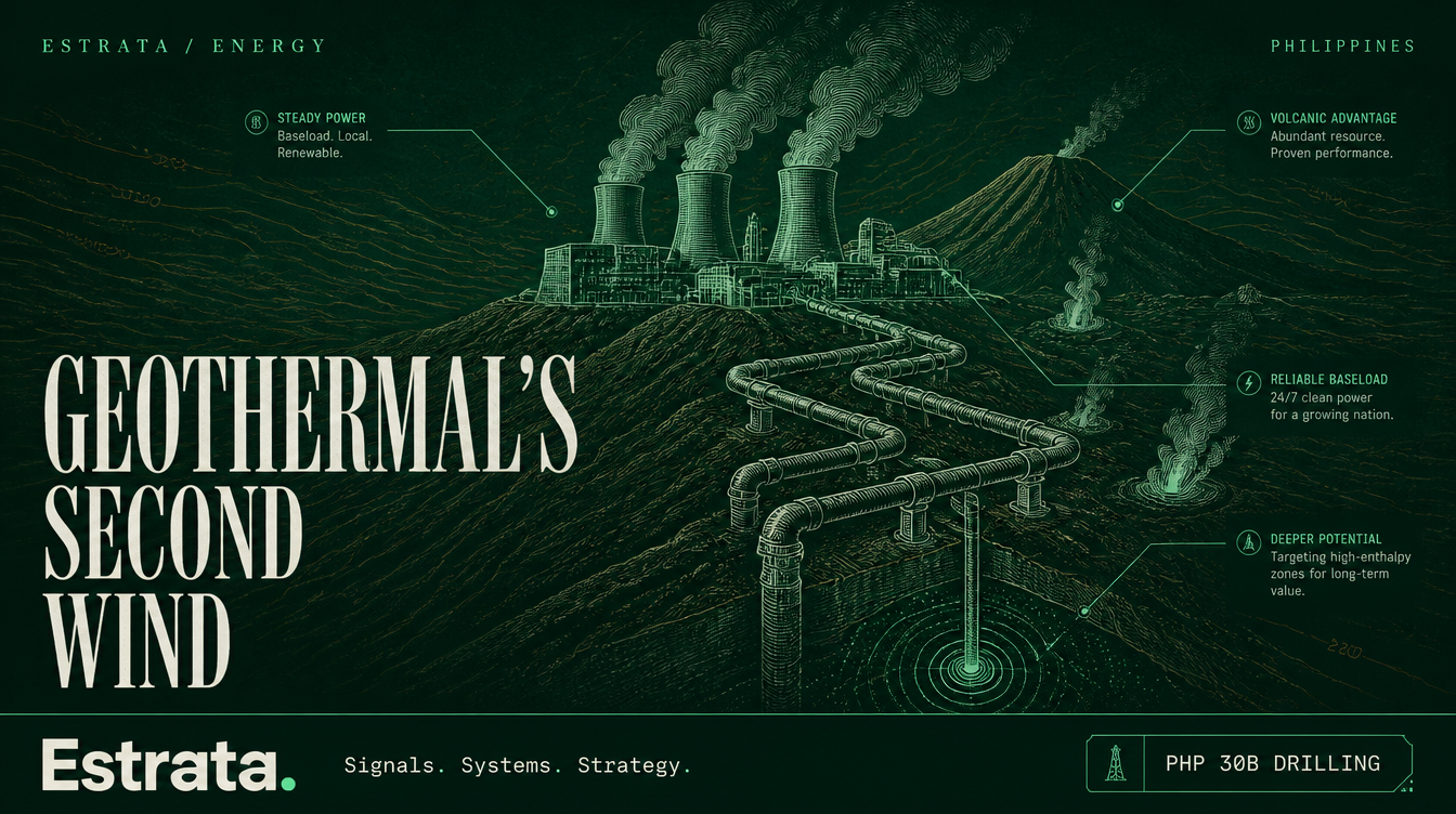 Geothermal's Second Wind: The PHP 30-Billion Drilling Campaign Rebuilding the Philippines' Baseload Edge